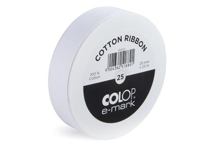 COLOP e-mark go Ribbon 25mm X 25m, 100% Cotton - Standard Image - 1