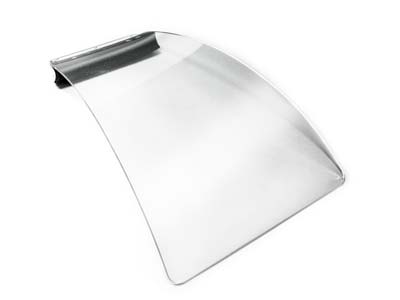 Replacement Curved Acrylic Shield  For Foredom Bench Peg Fishmouth    Collection System - Standard Image - 1