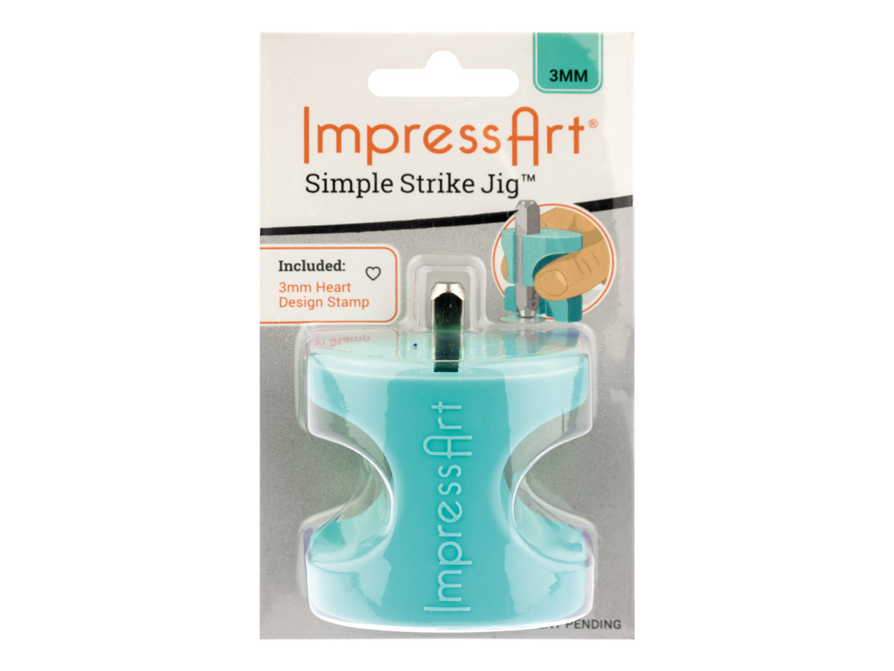 ImpressArt Simple Strike Jig 3mm   Plus Free Heart Design Stamp - Standard Image - 3