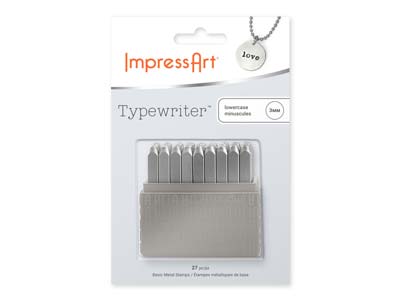 ImpressArt Typewriter Basic Letter Stamp Set Lowercase 3mm - Standard Image - 3