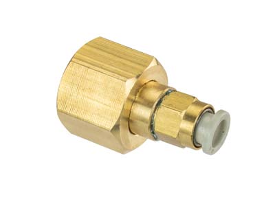 Argon Regulator Female Push        Fitting, 3/8 Bsp To 6mm Tube, For  Use With Orion Welders - Standard Image - 1