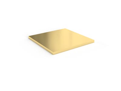 9ct Yellow Gold Sheet 1.00mm X 20mm X 20mm, Fully Annealed, 100%        Recycled Gold - Standard Image - 3