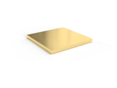 9ct Yellow Gold Sheet 1.50mm X 20mm X 20mm, Fully Annealed, 100%        Recycled Gold - Standard Image - 3