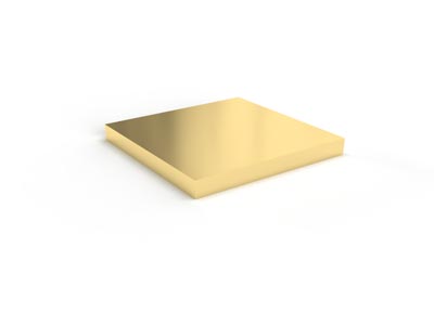 9ct Yellow Gold Sheet 2.00mm X 20mm X 20mm, Fully Annealed, 100%        Recycled Gold - Standard Image - 3