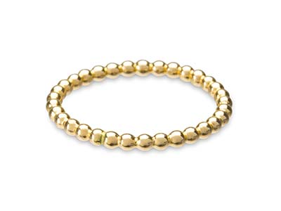 Gold Filled Beaded Ring 2mm Size M - Standard Image - 1
