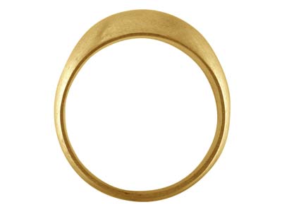 9ct Yellow Gold Domed Ring 4mm Head Height Hallmarked Widest Point 11mm Size U Plain Solid Back - Standard Image - 2