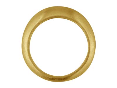 9ct Yellow Gold Domed Ring Plain    Hallmarked Widest Point 6.75mm Size Q Hollowed Back With Centre Punch,  100% Recycled Gold - Standard Image - 2