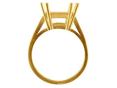 9ct Yellow Gold Dress Ring         Octagonal Centre Hallmarked Stone  Size 12x10mm Size O - Standard Image - 2