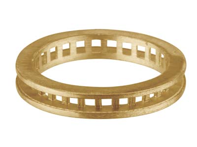 18ct Yellow Gold Full Eternity Ring Channel Set Hallmarked 26 Stone     Size 2mm Rnd/square 3.6mm Wide,     100% Recycled Gold - Standard Image - 1