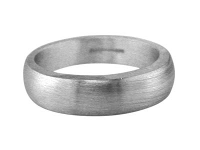 Sterling Silver Flat Domed Ring    Hallmarked Widest Point 5.3mm Size O Plain Solid Back, 100% Recycled  Silver - Standard Image - 1