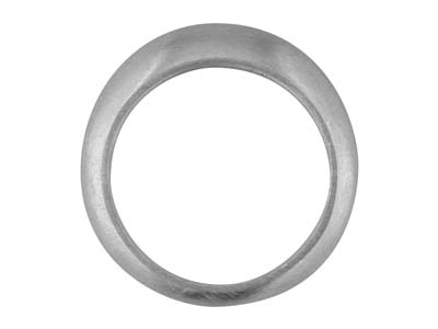 Sterling Silver Domed Ring Plain    Hallmarked Widest Point 6.75mm Size Q Hollowed Back With Centre Punch - Standard Image - 2