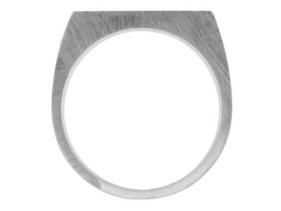 Sterling Silver Initial Rectangular Ring 13x6mm Hallmarked Head Depth   0.9mm Size K, 100% Recycled Silver - Standard Image - 2