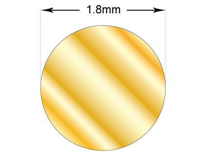 9ct Yellow Gold Round Wire 1.80mm, 100% Recycled Gold - Standard Image - 2