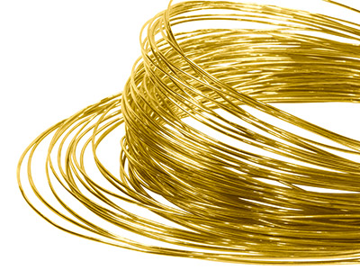 18ct Yellow Gold Easy Solder Round Wire 0.40mm, 100% Recycled Gold - Standard Image - 1