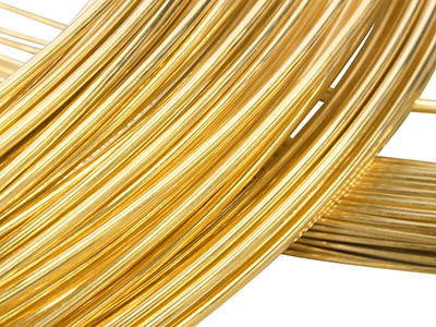22ct Yellow Gold Round Wire 2.00mm, 100 Recycled Gold