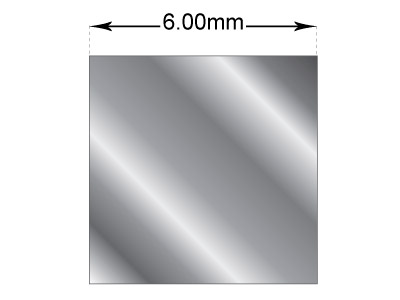 Platinum Gw Square Wire 6.00mm - Standard Image - 2