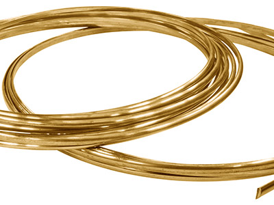 18ct Yellow Gold D Shape Wire       2.00mm X 1.25mm, 100% Recycled Gold - Standard Image - 1