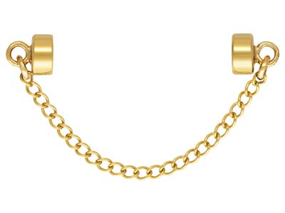 Gold Filled Safety Chain With      Magnetic Clasp 40mm - Standard Image - 1