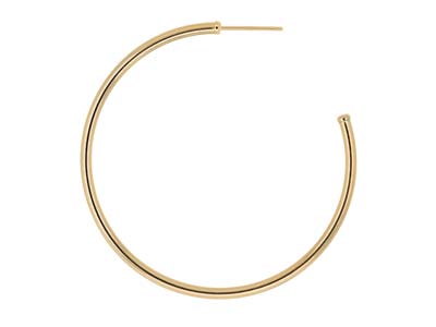 Gold Filled 40mm Hoop Post Earring - Standard Image - 1