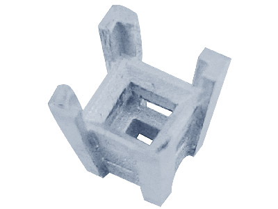 Sterling Silver Square 4 Claw 3.0mm Setting - Standard Image - 1