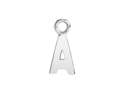 Sterling Silver Letter A Initial   Charm - Standard Image - 1