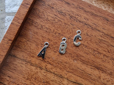 Sterling Silver Letter A Initial   Charm - Standard Image - 5