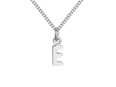 Sterling Silver Letter E Initial   Charm - Standard Image - 2