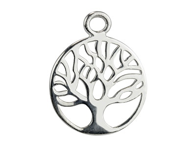 Sterling Silver Tree Of Life       Classic Filigree Drop 10mm         Pack of 5 - Standard Image - 1