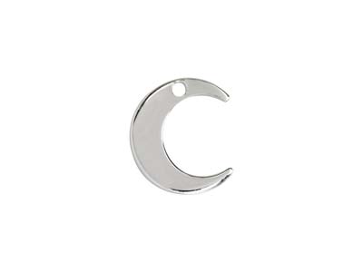 Sterling Silver Crescent Moon      Connector 10mm - Standard Image - 1