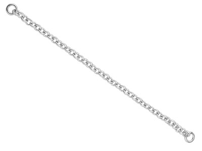 Sterling Silver 1.8mm Trace         Safety Chain For Bracelet Pack of 6 6.5cm/2.6