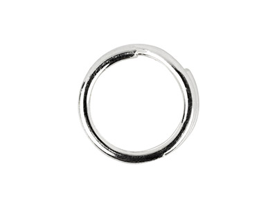 Sterling Silver Split Ring 7mm,    Pack of 10 - Standard Image - 2