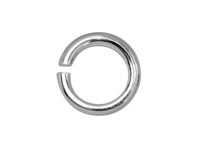 Sterling Silver Open Jump Ring     Heavy 5mm Pack of 10 - Standard Image - 2