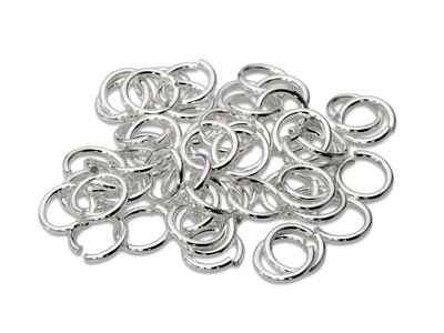 Sterling Silver Open Jump Ring     Heavy 5mm Pack of 50 - Standard Image - 1