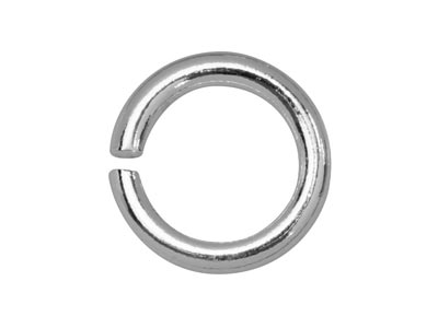 Sterling Silver Open Jump Ring     Heavy 6mm Pack of 50 - Standard Image - 2