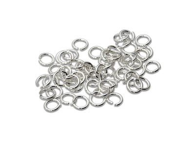 Sterling Silver Open Jump Ring     Light 3mm Pack of 50 - Standard Image - 1