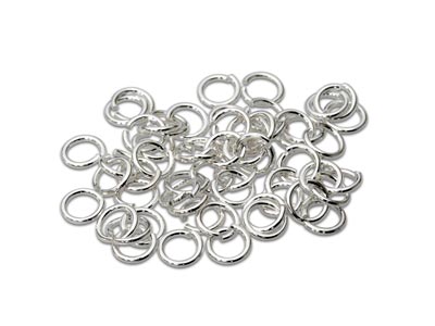 Sterling Silver Open Jump Ring     Light 4mm Pack of 50 - Standard Image - 1