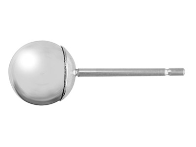 Sterling Silver Ball Studs 6mm     Pack of 10 - Standard Image - 1