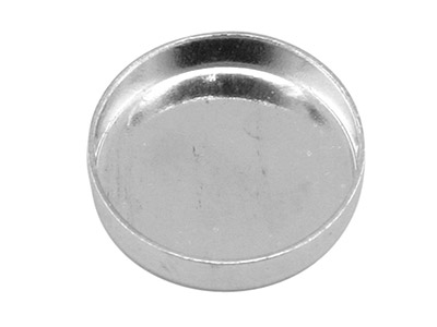 Sterling Silver Round Bezel Cup    10mm Pack of 6