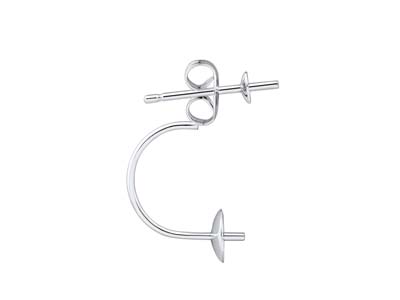 Sterling Silver 3mm Cup And Peg    With Earring Enhancer 4mm Drop Ear Back