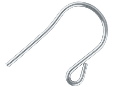 Sterling Silver Plain Hook Wire,   Pack of 6, Style Ref 354