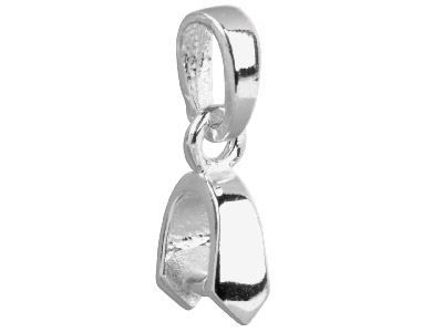 Sterling Silver Pinch Bail, Pinch  Attachment With Bail - Standard Image - 1