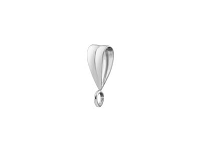 Sterling Silver Grooved Bail With  Fixed Open Ring - Standard Image - 1