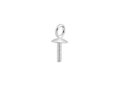 Sterling Silver Pendant Cup Pearl  Drop With Thread - Standard Image - 1