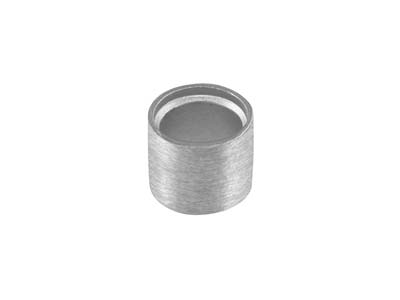 Sterling Silver Tube Setting 4.6mm Semi Finished Cast Collet, 100%    Recycled Silver - Standard Image - 1