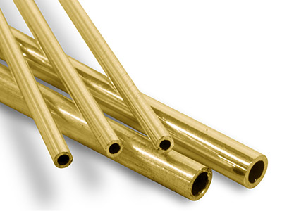 9ct Yellow Gold Tube, Ref 12,      Outside Diameter 1.6mm,            Inside Diameter 1.0mm, 0.3mm Wall  Thickness, 100% Recycled Gold - Standard Image - 1