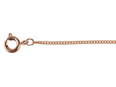 Rose Gold Plated 1.2mm Curb Chain  18