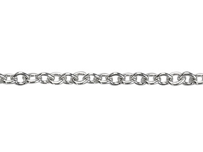 Argentium 960 1.3mm Oval Trace     Chain 18
