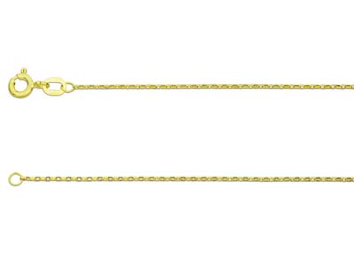 9ct Yellow Gold 1.0mm Diamond Cut  Belcher Chain 1845cm Hallmarked