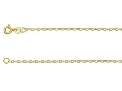9ct Yellow Gold 1.5mm Diamond Cut  Belcher Chain 16
