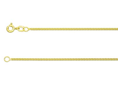 9ct Yellow Gold 1.4mm Curb Chain   16